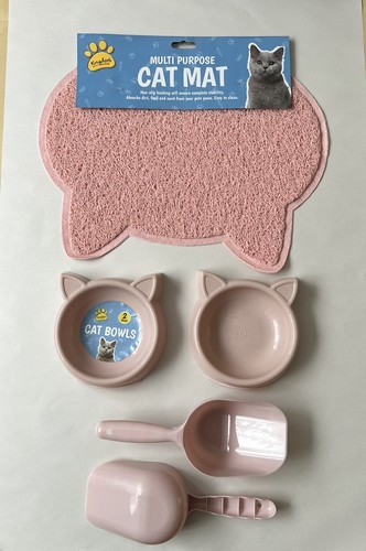 Pink cat bowl kitten - cat,