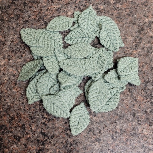 Embroidered leaves sew - x,