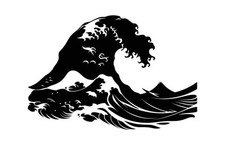 TSUNAMI VINYL STICKER FOR