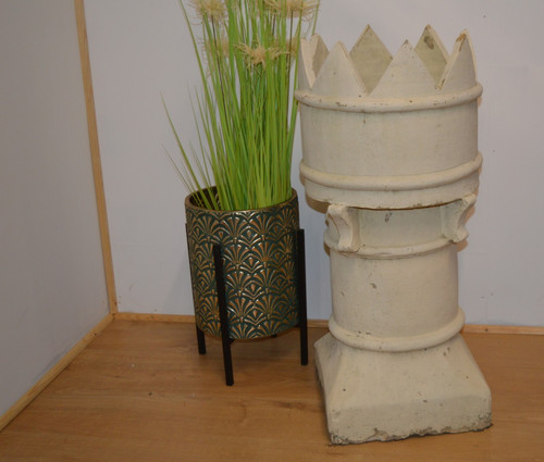 Vintage painted chimney pot - vintage,