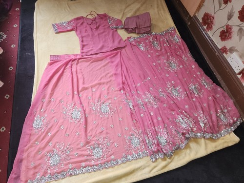 Girls pink embroidered net - pink,