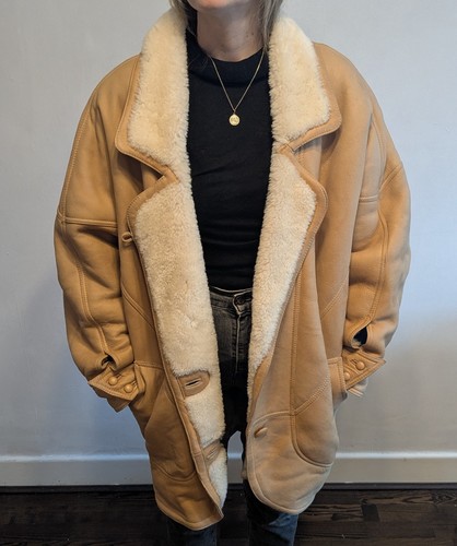 Vintage thick real - , sheepskin
