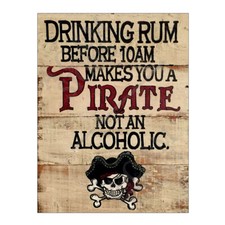 Metal Tin Sign Plaque Drinking