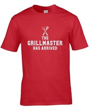 Grill Master Mens T-Shirt Funny BBQ Grilling Summer Garden Party Cook Chef Fire