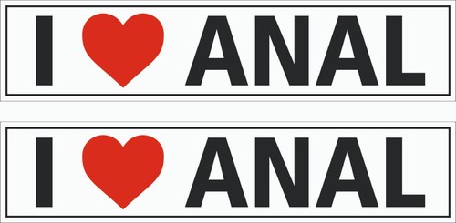 Love anal vinyl decal - x2,