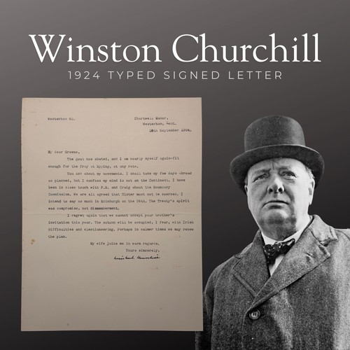 1924 winston churchill signed - winston,