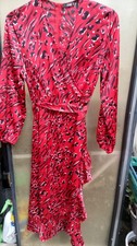 Quiz Red Silky Leopard Print
