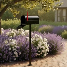 Metal Mailbox Post Lockable