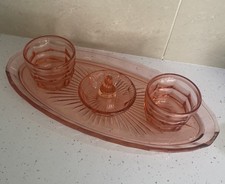 Vintage Pink Depression Vanity