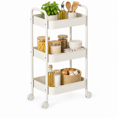 Slim storage trolley wheels - storage,