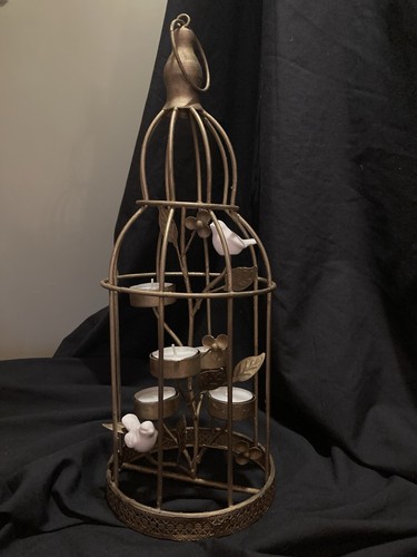 Large metal birdcage candle - birdcage,