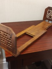 Vintage Extendable Rosewood Carved Quality Book Slide 33 cm Extends To 53 cm