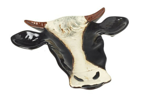 Ceramic cow plate - cow,