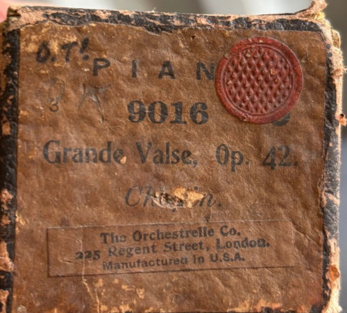 Vintage pianola roll chopin - vintage,