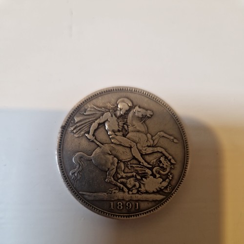 1891 victoria silver crown - 1891,