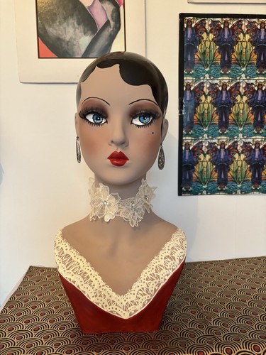 Hand painted female mannequin - painted,
