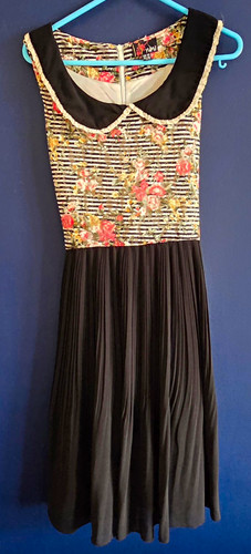 Ladies black floral peter - floral, pan