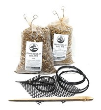 BONSAI Soil Kit  - 2x 800g soil mix, mesh, wire, pruning scissors + chopstick 