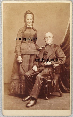 Cdv lady long - lady, bonnet