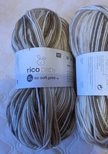 🧶  200g Rico Baby So Soft Print double knit yarn DK wool Beige