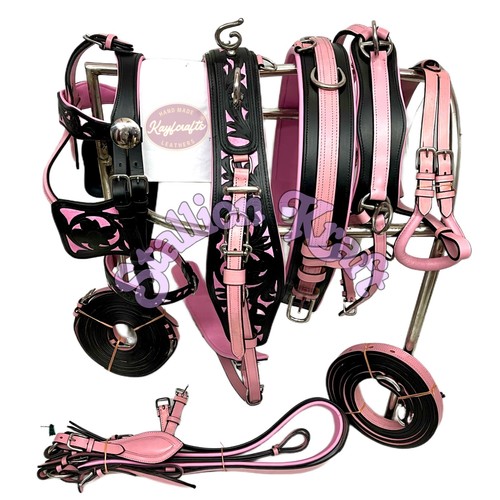 Black pink genuine leather - genuine,
