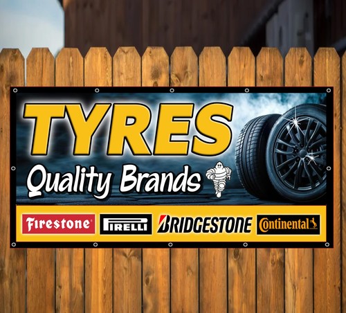 Tyres banner garage outdoor - banner,