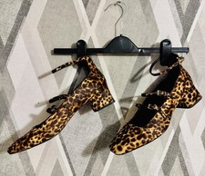 Zara Leopard Animal Print Calf