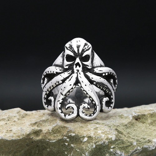 Octopus ring stainless - octopus,