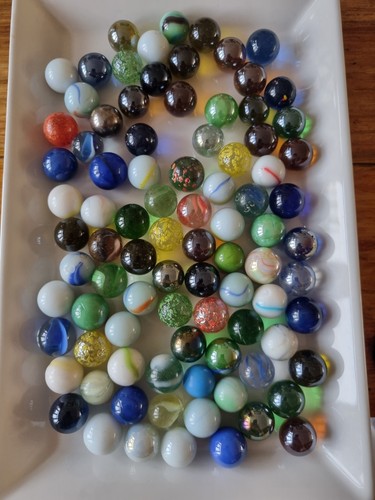 Job lot old marbles - lot, of