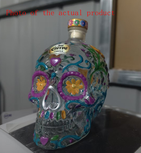 Gothic skull head glass - gothic,