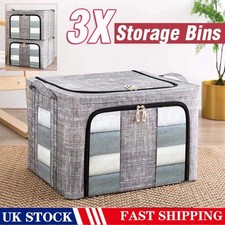 3PCS 66L Folding Storage Box