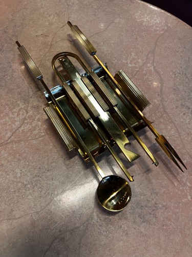 Italian brass barware set - brass,