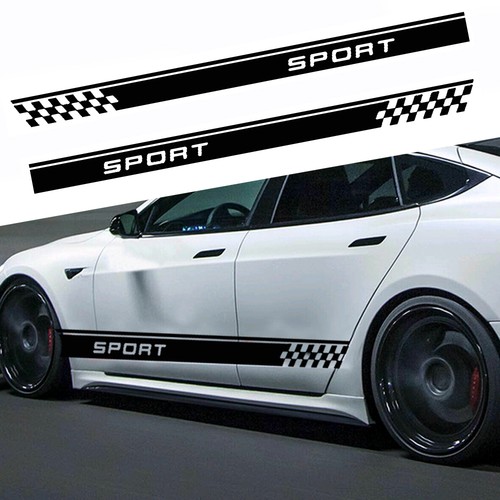 2pcs racing plaid car - plaid, door