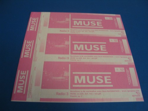 Muse tickets promoter proofs - muse, 3