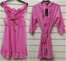Ladies Indigo Sky Pink Chiffon