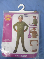 WW2 Soldier Fancy Dress.7/8yrs.Forum.Top ,Trousers & Hat.Polyester.VGC.