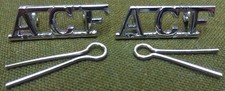 Genuine British "ACF" Chrome Army Cadet Force Shoulder Title Badges BRAND NEW