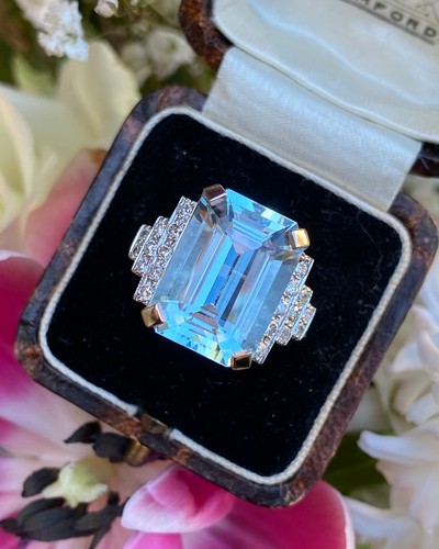 Art deco aquamarine and - deco,