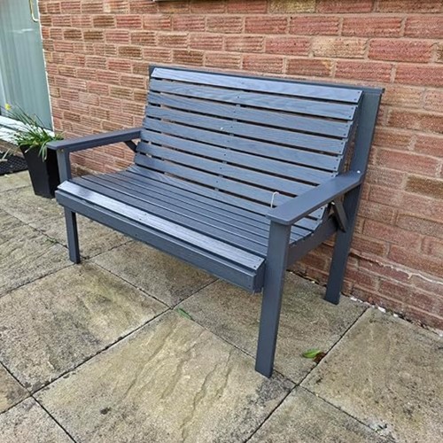 Rustic wooden garden bench - rustic,