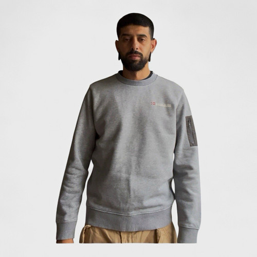 Napapijri men grey crew neck - napapijri,