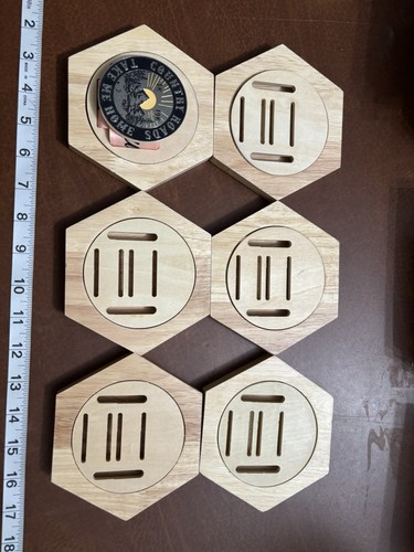 Hexagon medal holder 6pcs - hexagon,
