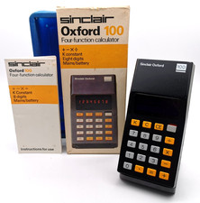 Sinclair Oxford 100 Vintage LED Calculator (1974) – Boxed, Refurbished, Working
