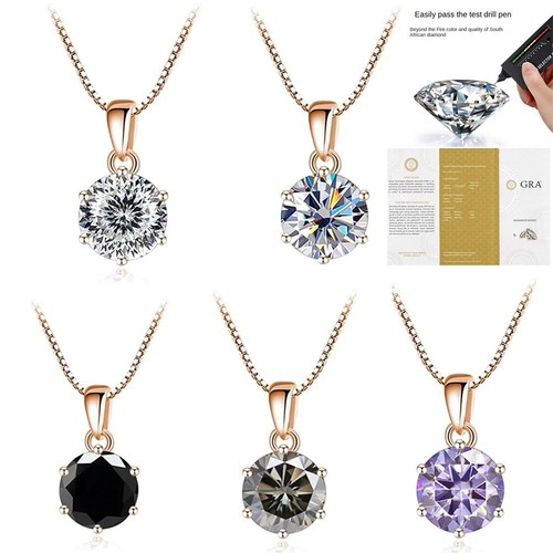 1ct moissanite pendant 925 - moissanite,