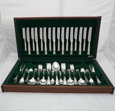 KINGS Design WARRISS Sheffield Silver Service 84 Piece Canteen of Cutlery Set