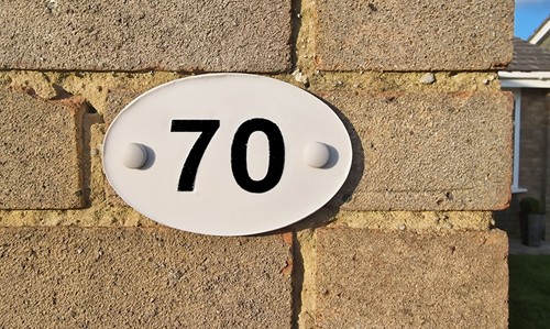 House number plaque - number,