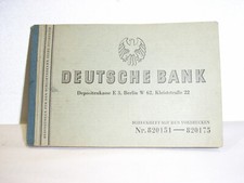 Old Checkbook Deutsche Bank