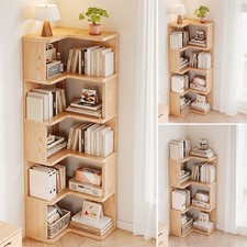 L-shaped Wooden Bookcase 3-4-5
