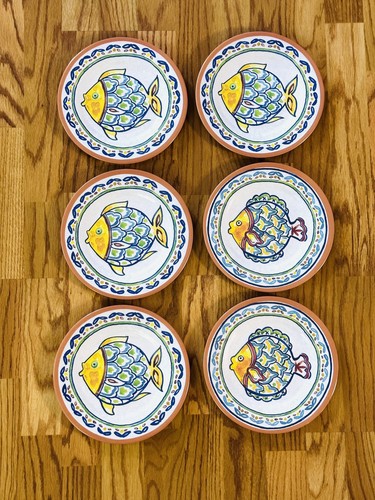 Set salad plates fish - salad,