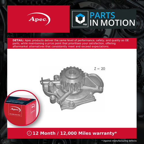 Water pump fits rover - fits, rh