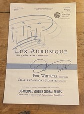 Lux Aurumque Choir Sheet Music